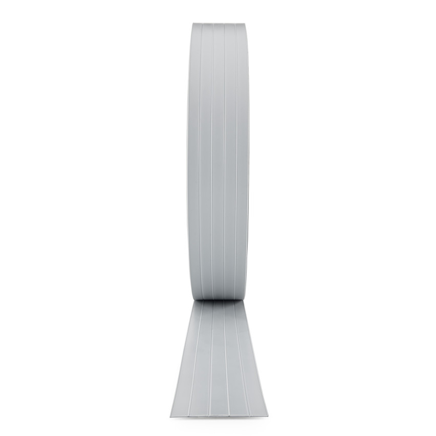Stive PVC-strimler til privatlivsafskærmning Privatlivsafskærmningsrulle Dobbelt stakit Havehegnsstrimler Højde 4,75 cm Tykkelse: 1,5 mm, grå RAL7040