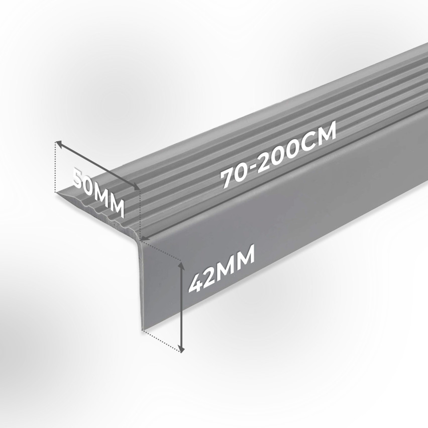 Antislip trapprofiel 50x42mm 150cm crème