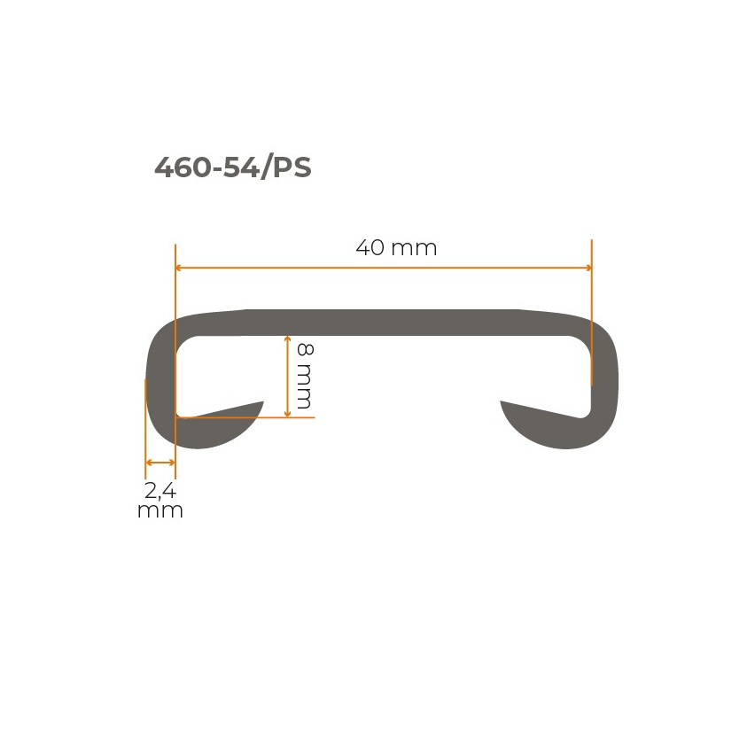 Ledstångsprofil PVC beige, trapleuningstrip, handrailprofiel, STANDARD