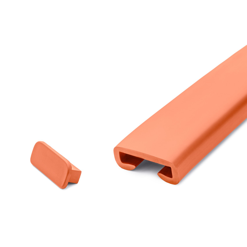 PVC-kaidetolpan viimeistely, pääty PREMIUM-kaideprofiilin päätykappale, 40x8, tiili