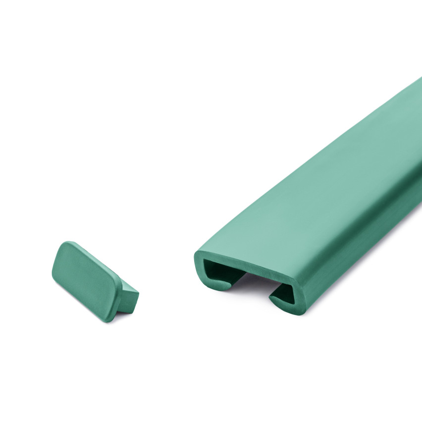 Acabamento para poste de balaustrada em PVC, tampa de extremidade para perfil de balaustrada PREMIUM, 40x8, verde