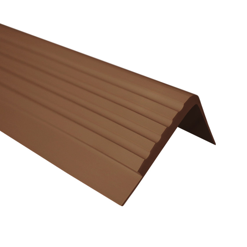 Non-slip stair nosing 42x40mm, 150cm, brown