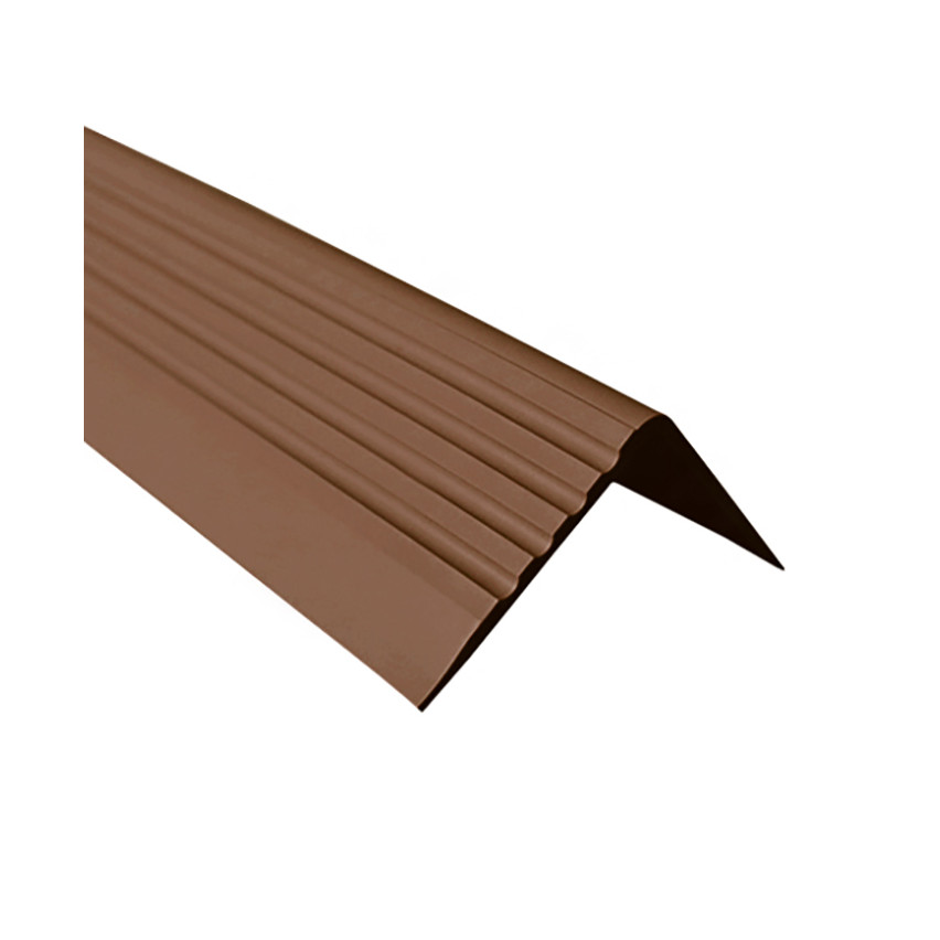 Non-slip stair nosing 50x42mm 150cm, brown