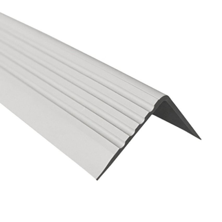Non-slip stair nosing, self-adhesive, 50x42mm, light grey 