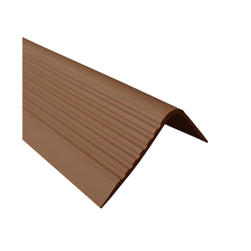 Non-slip stair nosing 70x40mm, 150cm, brown