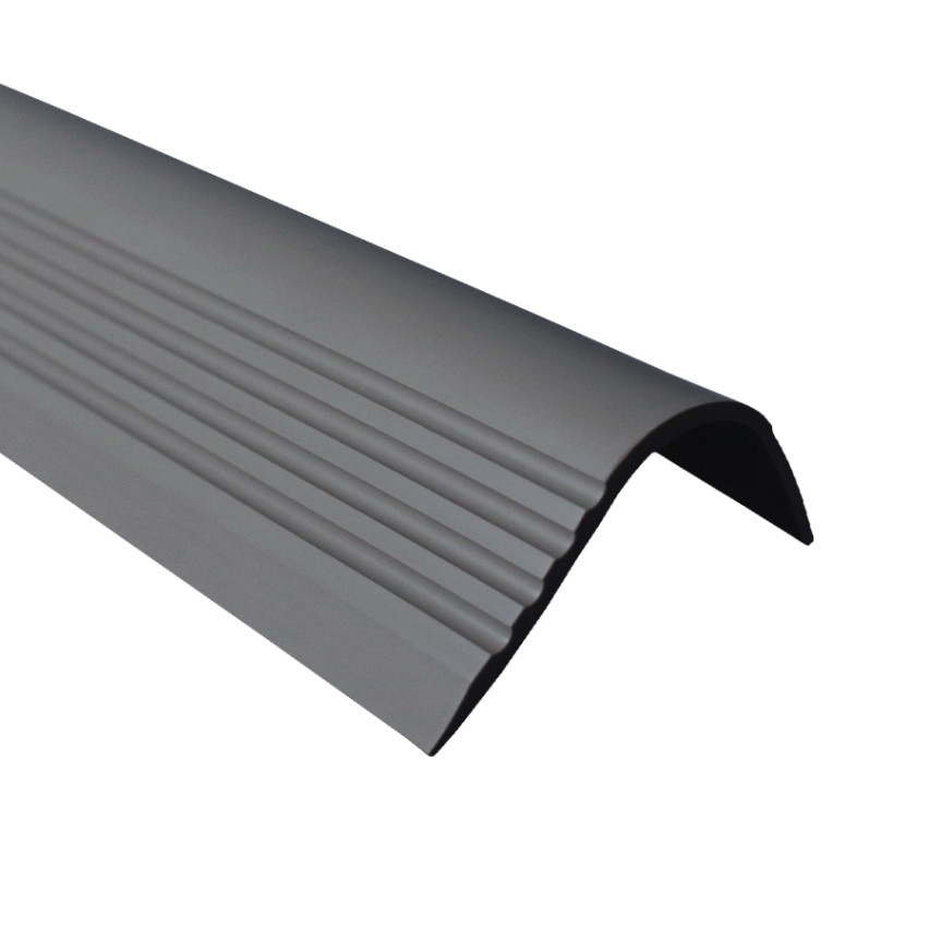 Non-slip stair nosing 52x40mm 150cm, dark grey