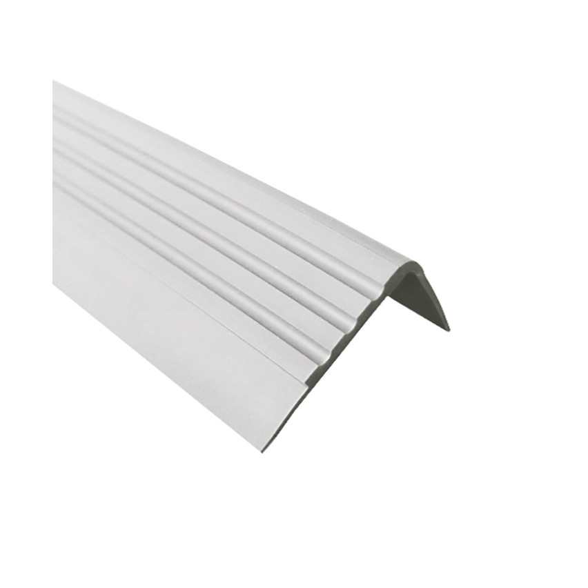 Perfil antiderrapante para escadas com adesivo, 30x27mm, cinzento