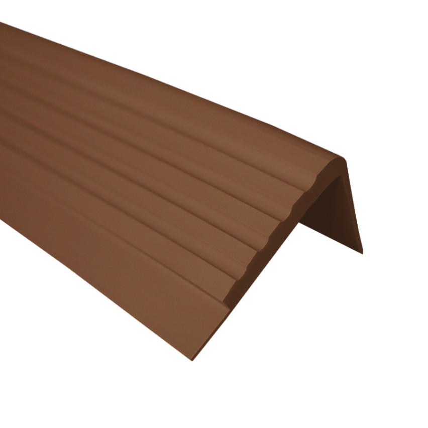 Non-slip stair nosing 50x45mm, 150cm, brown