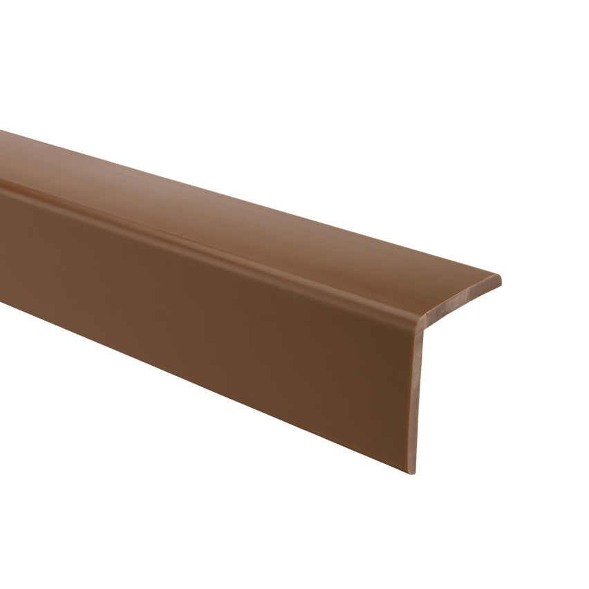 PVC Corner trim with glue, brown