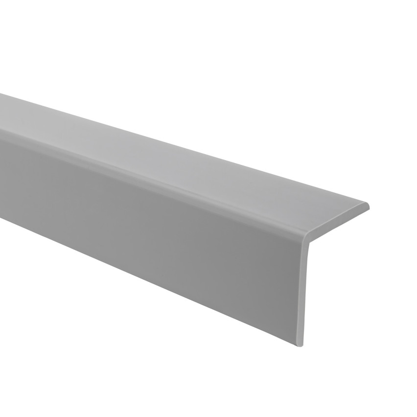 PVC Corner trim with glue, grey