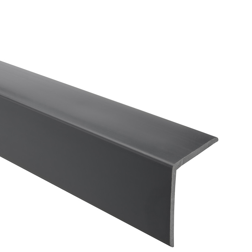 PVC Corner trim with glue, dark grey