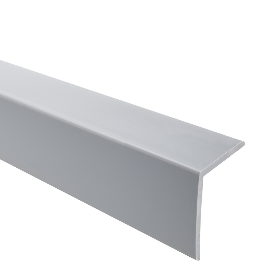 PVC Corner trim with glue, grey