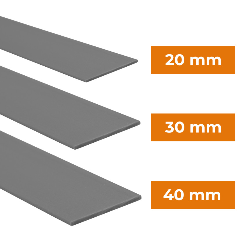 Trdna PVC ploščata palica z lepilom, bež, 10 m