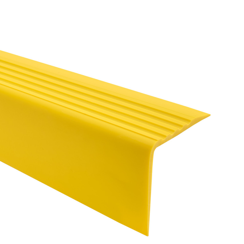 Protišmykový schodiskový profil s lepidlom, 50x42 mm, žltý, 