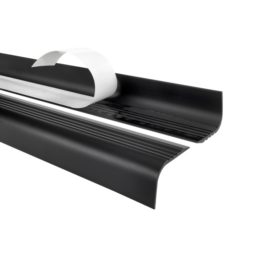 Non-slip stair nosing, self-adhesive, 52x40mm, black