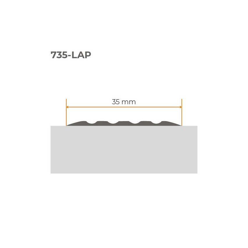 Nastro antiscivolo in PVC 5 m, grigio autoadesivo, flessibile, morbido striscia LAP