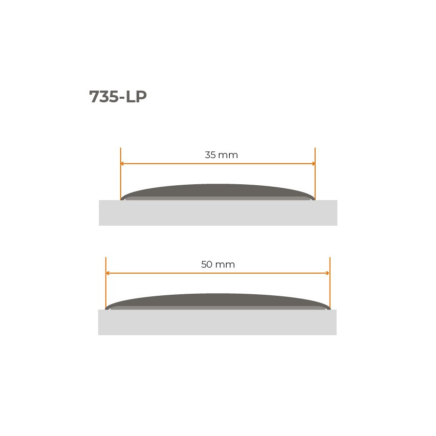 Perfil de transición PVC marrón, autoadhesivo, junta transicion parquet LP