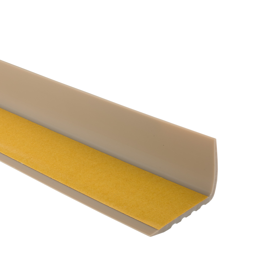 Anti-slip stair nosing, self-adhesive, 40x25mm, beige