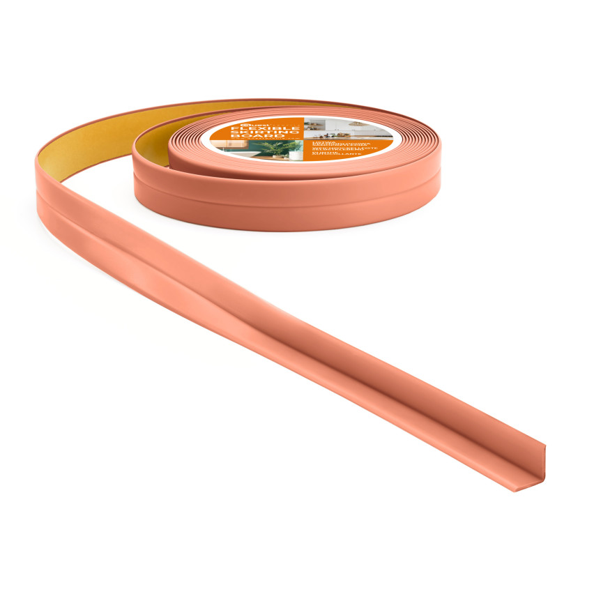 Itsekiinnittyvä PVC kiinnitys- ja viimeistelynauha vaahtomuovinauhalla 10/10 5m - vaaleanruskea