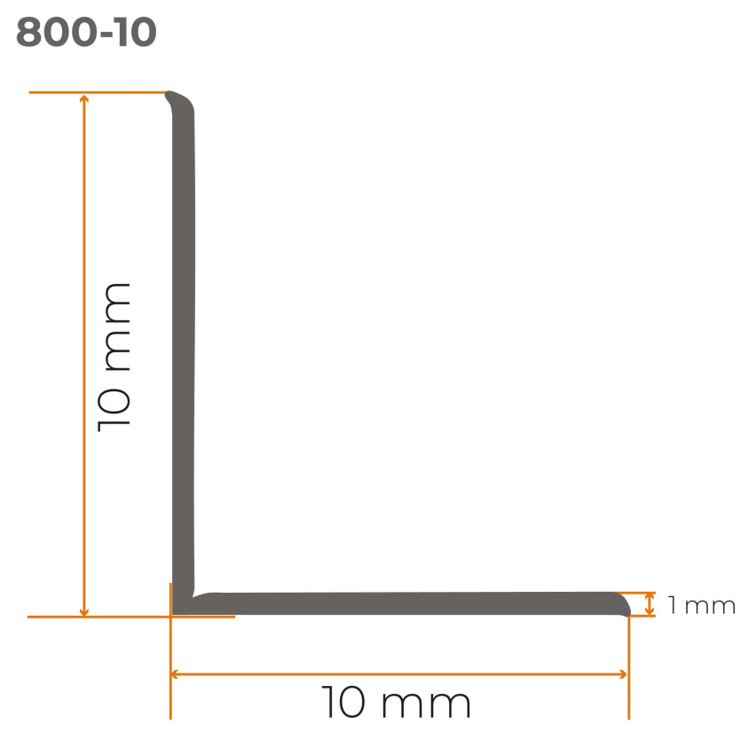 Banda montaje y acabado PVC 10x10 mm, 5 m, blanco autoadhesiva, cinta acabado PVC, tira autoadhesiva flexible PVC para cocina y baño