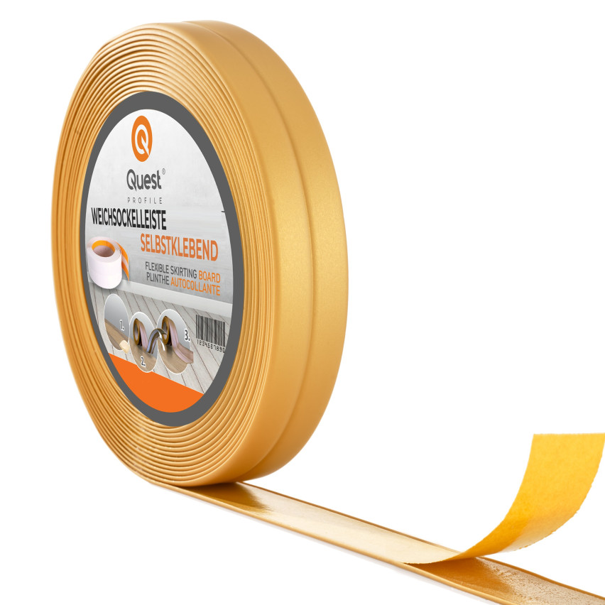  Self-adhesive PVC mounting and finishing strip 10/10 5m - golden