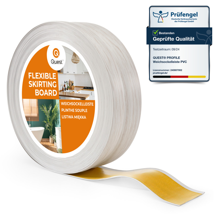 Zelfklevende plint van PVC berk, zachte, flexibele plint