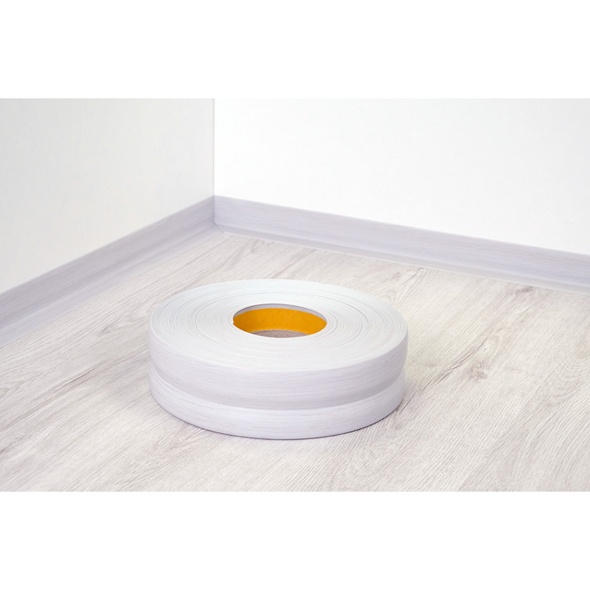Minkštos lipnios grindjuostės 32x23 mm, lanksti sienų apdaila virtuvei ir vonios kambariui, PVC grindjuostės, sandarinimo juosta, beržas