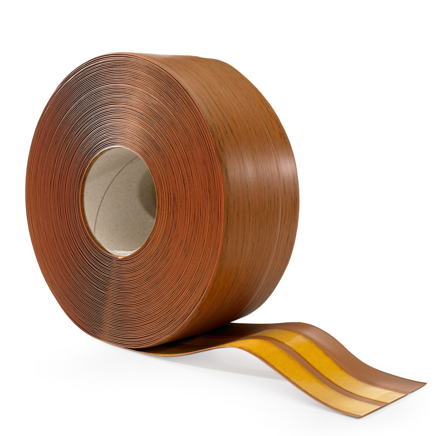 Flexible skirting board, self-adhesive, PVC 32x23mm, rustic oak