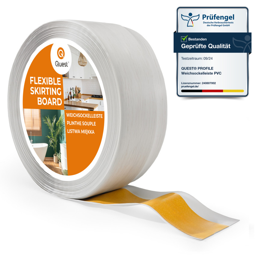 Zelfklevende plint van PVC berk, zachte, flexibele plint