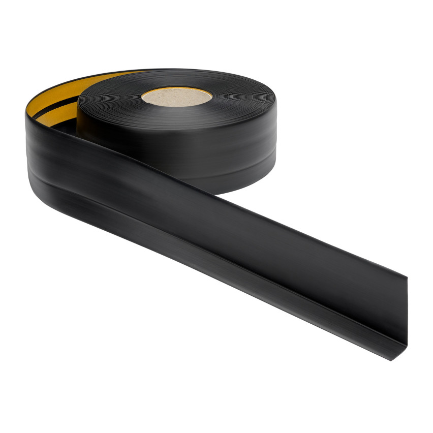 Flexible skirting board, self-adhesive, PVC 50x20mm, graphite