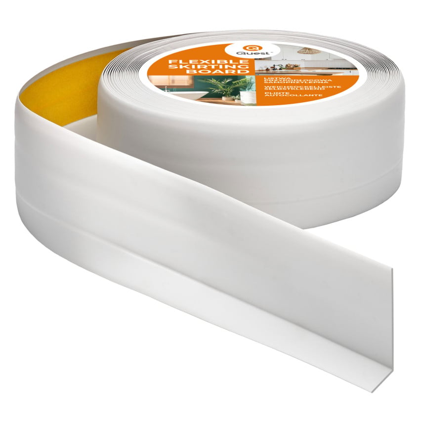 Mäkká samolepiaca lišta 50x20 mm, flexibilné obloženie stien v kuchyni a kúpeľni, PVC lišta, tesniaca páska, svetlosivá