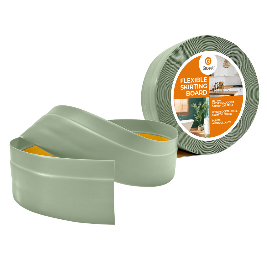 Battiscopa adesivo in PVC 50x20mm verde chiaro