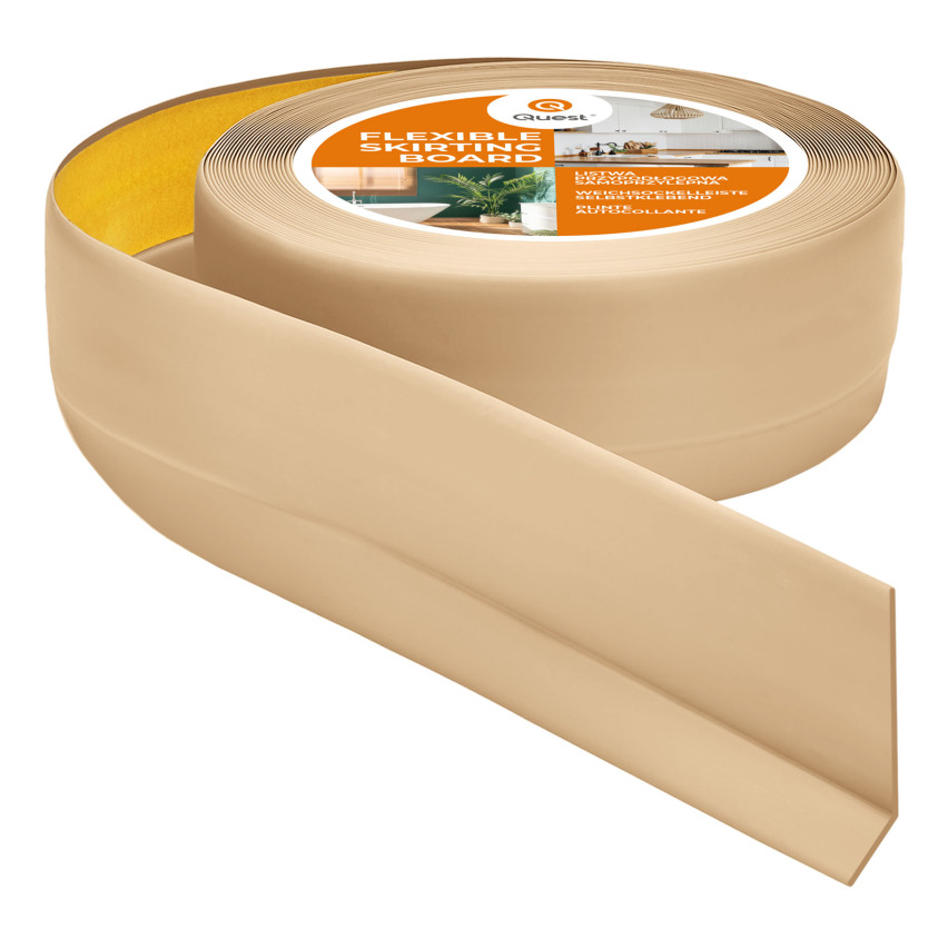 Itseliimautuva PVC jalkalista 50x20mm hiekanvärinen