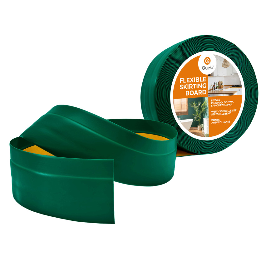 Battiscopa adesivo in PVC 50x20mm verde