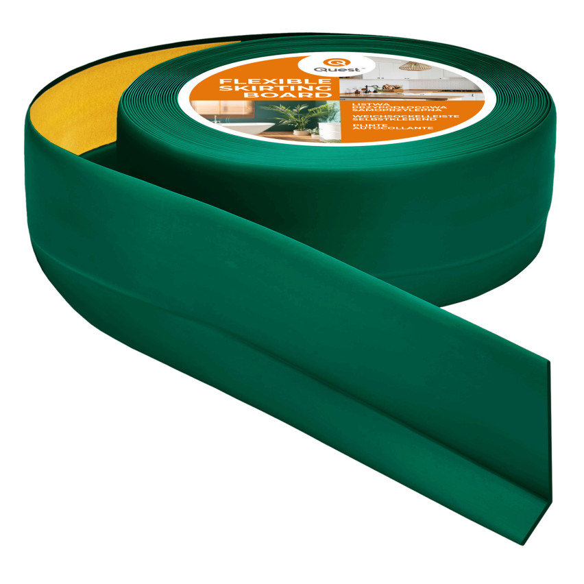 Self-adhesive PVC skirting board 50x20mm green
