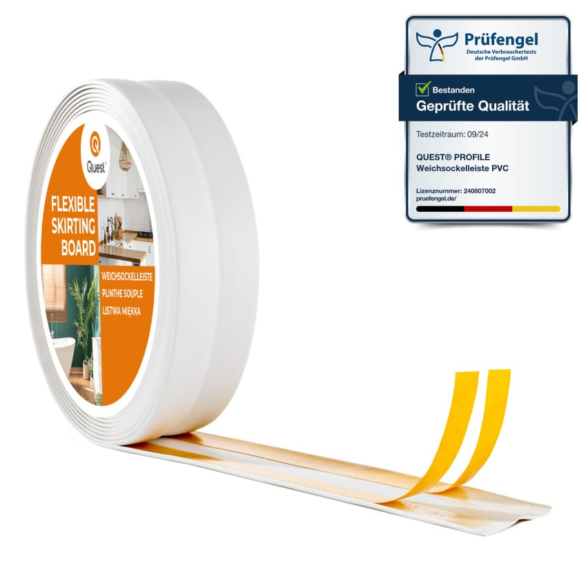 Samolepicí dokončovací lišta, Bílý, PVC