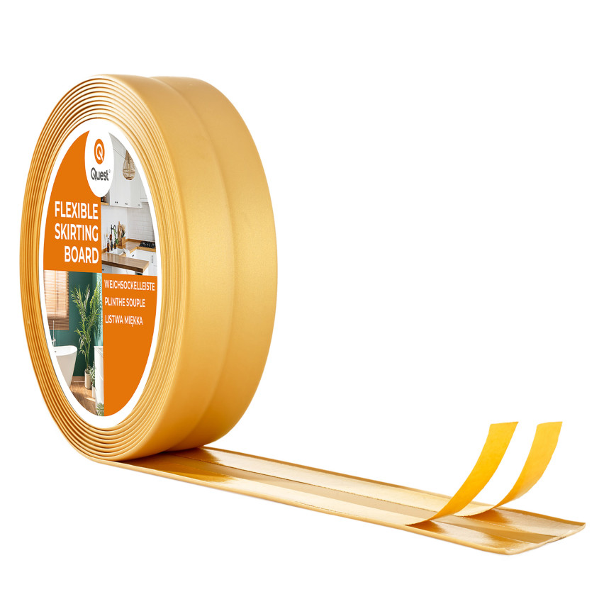 Pašlīmējoša PVC apdares līste, zelta krāsas