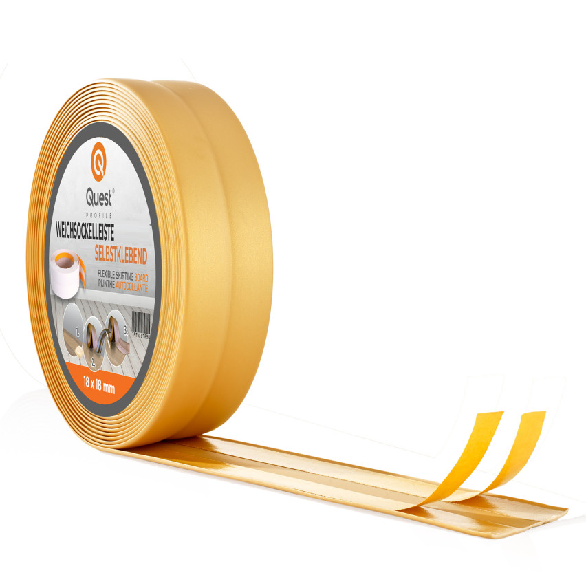 Self-adhesive PVC finishing strip, gold