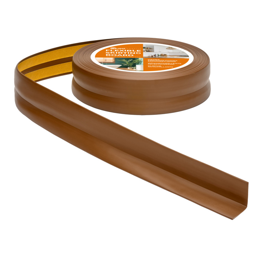 Apdailos juosta PVC brūns, pašlīmējošs, sienų apdaila, minkšta juosta