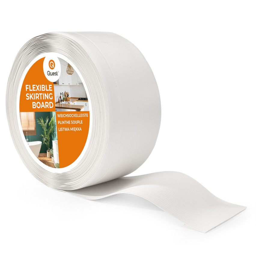 Plint van PVC, wit, zachte, flexibele plint