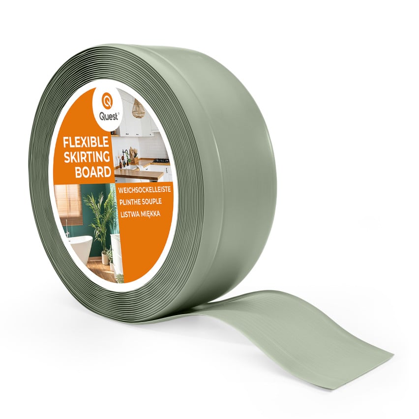Plint van PVC, lichtgroen, zachte, flexibele plint