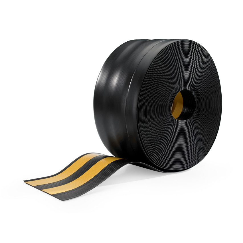 Skirting board self-adhesive PVC 100x25mm black