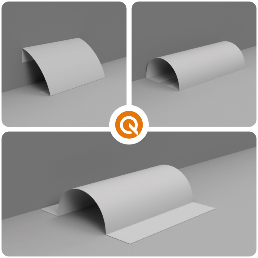 PVC multifunctional strip 6in1 - self-adhesive trim panel, black