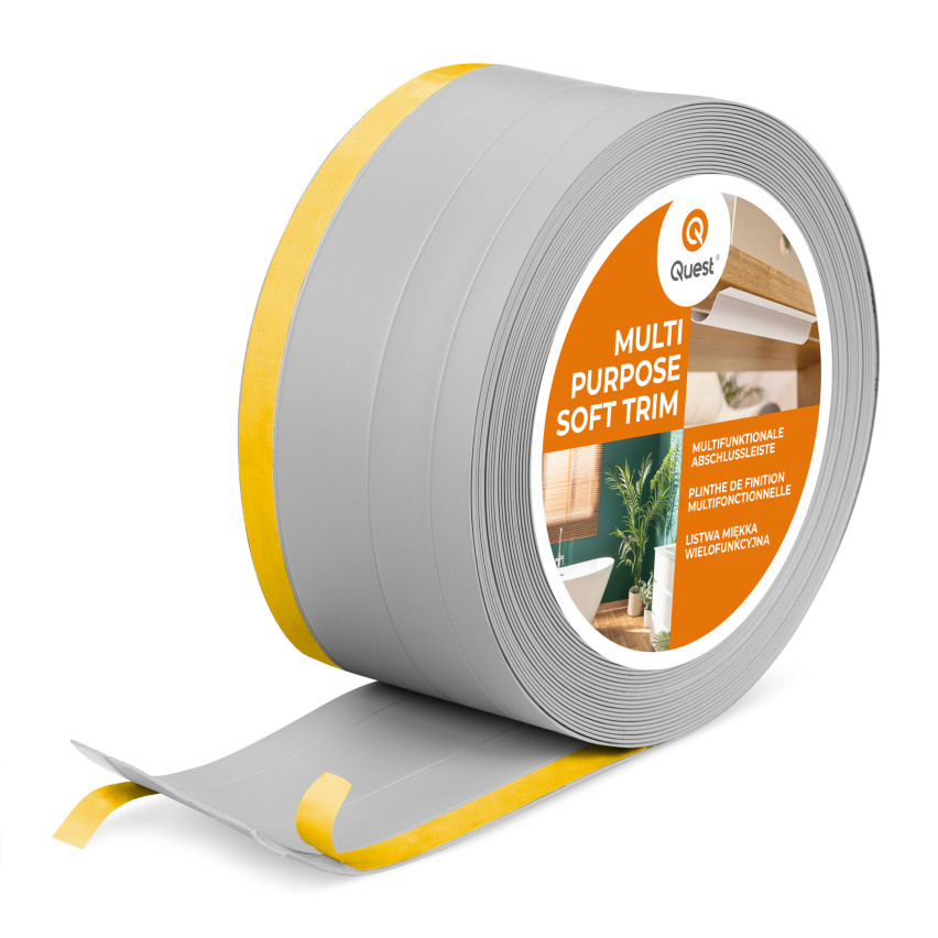 Multifunktsionaalne PVC Liist 4in1 – Isekleepuv Viimistluspaneel, 120 mm, Hall