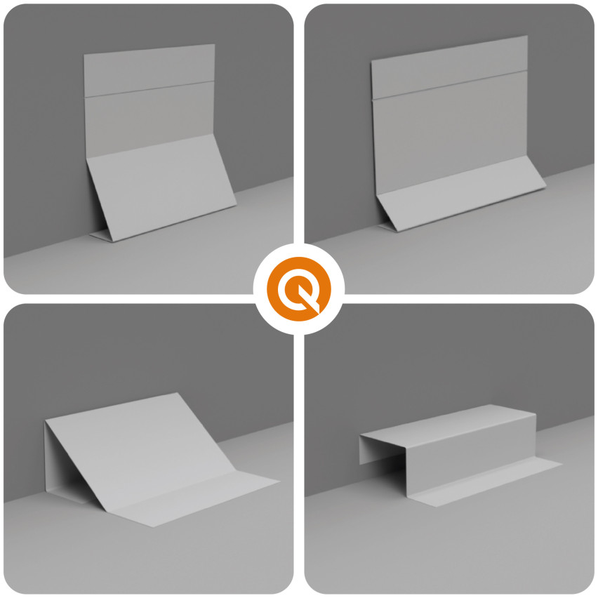 Multifunctionele PVC-Lijst 4in1 – Zelfklevend Afwerkpaneel, 120 mm, Zandkleurig