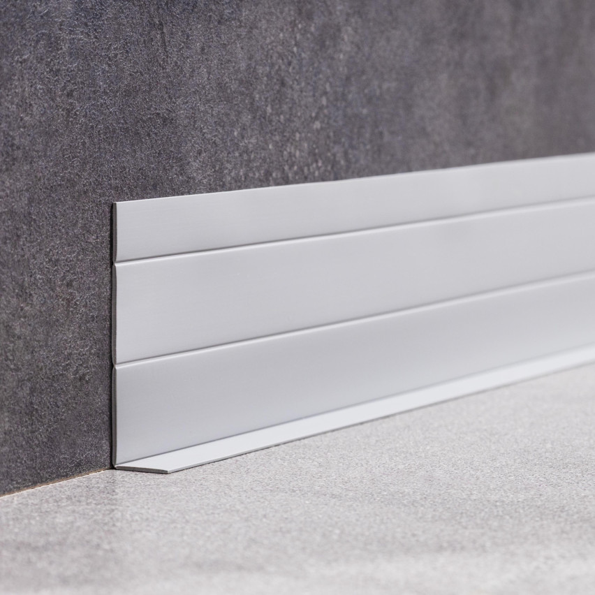 Profilo Multifunzionale in PVC 4in1 – Pannello di Finitura Autoadesivo, Grigio