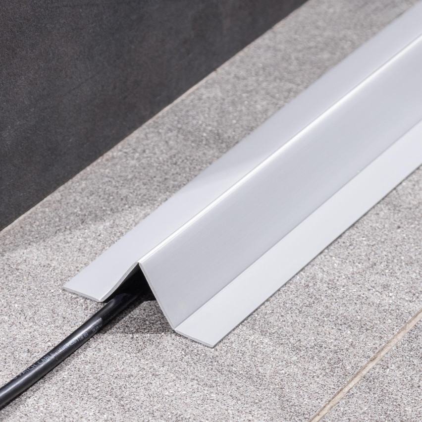 Multifunkční PVC Lišta 4v1 – Samolepicí Dokončovací Panel, 120 mm, Tmavě Šedá