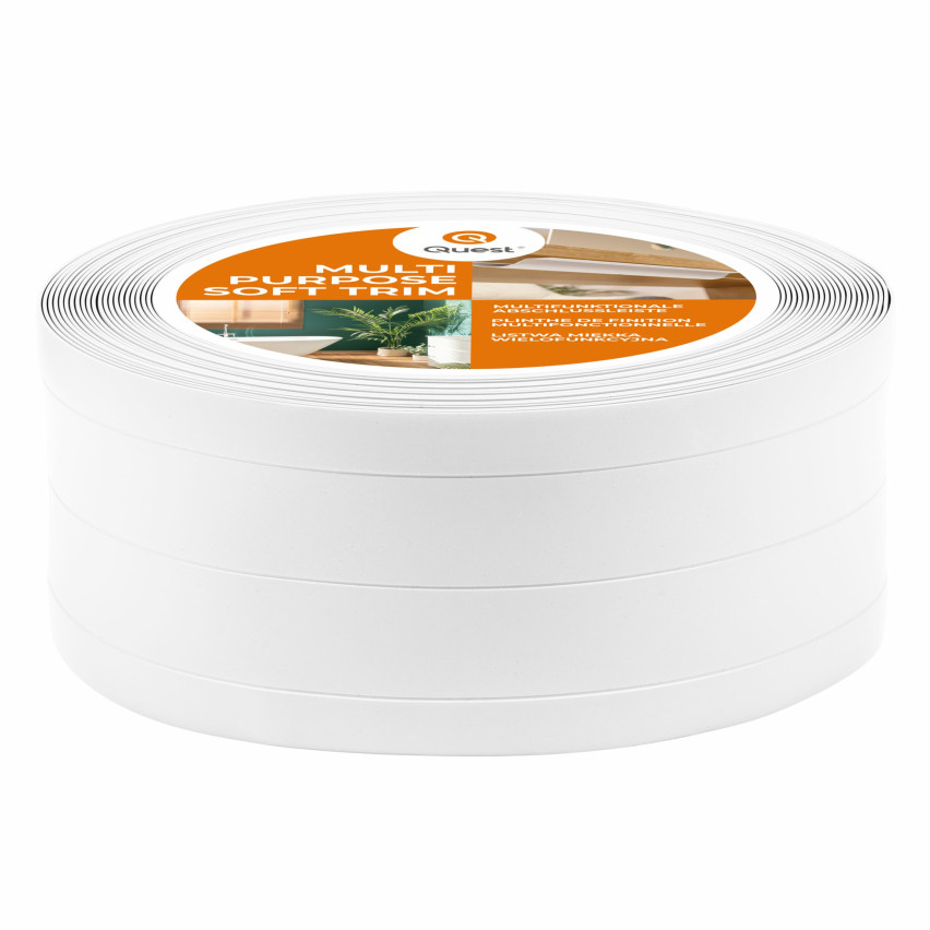 Profilo Multifunzionale in PVC 4in1 – Pannello di Finitura Autoadesivo, Bianco