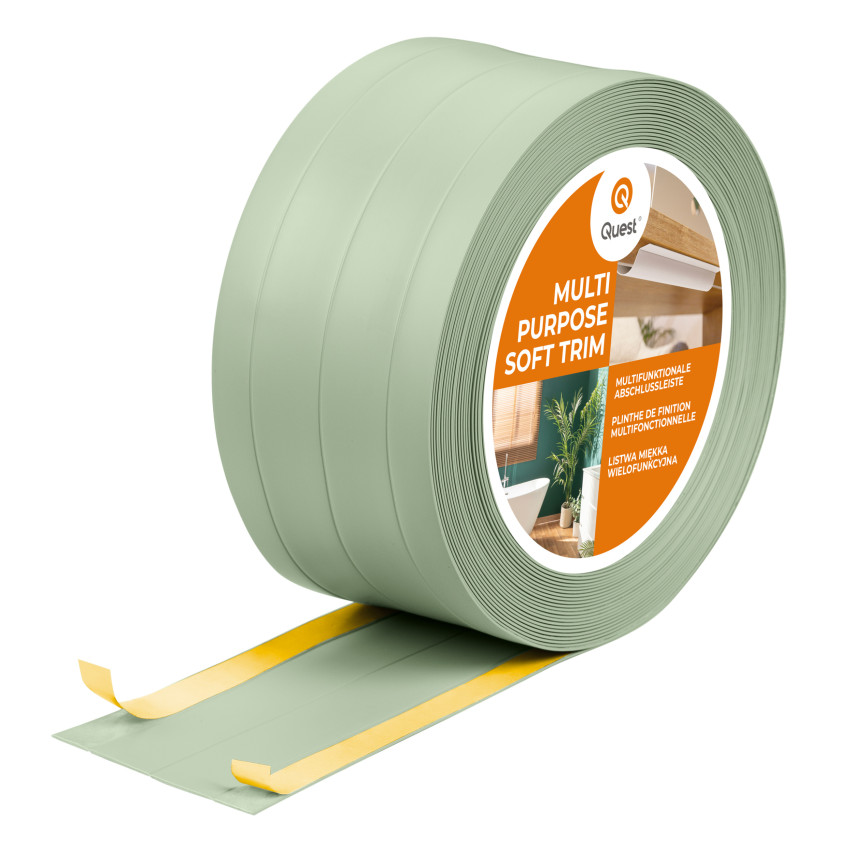 Multifunctional PVC Trim 4in1 – Self-Adhesive Finishing Panel, Light Green