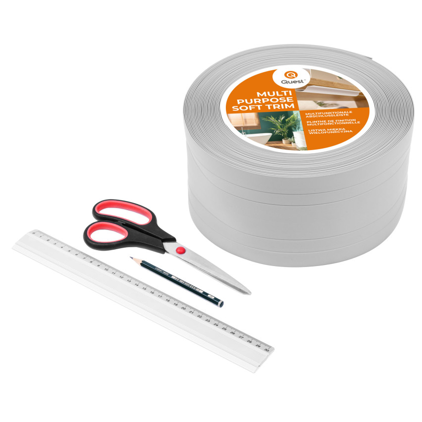 Listello Multifunzionale in PVC 2in1 – Pannello di Finitura Autoadesivo, 110Mm, Rosso Mattone
